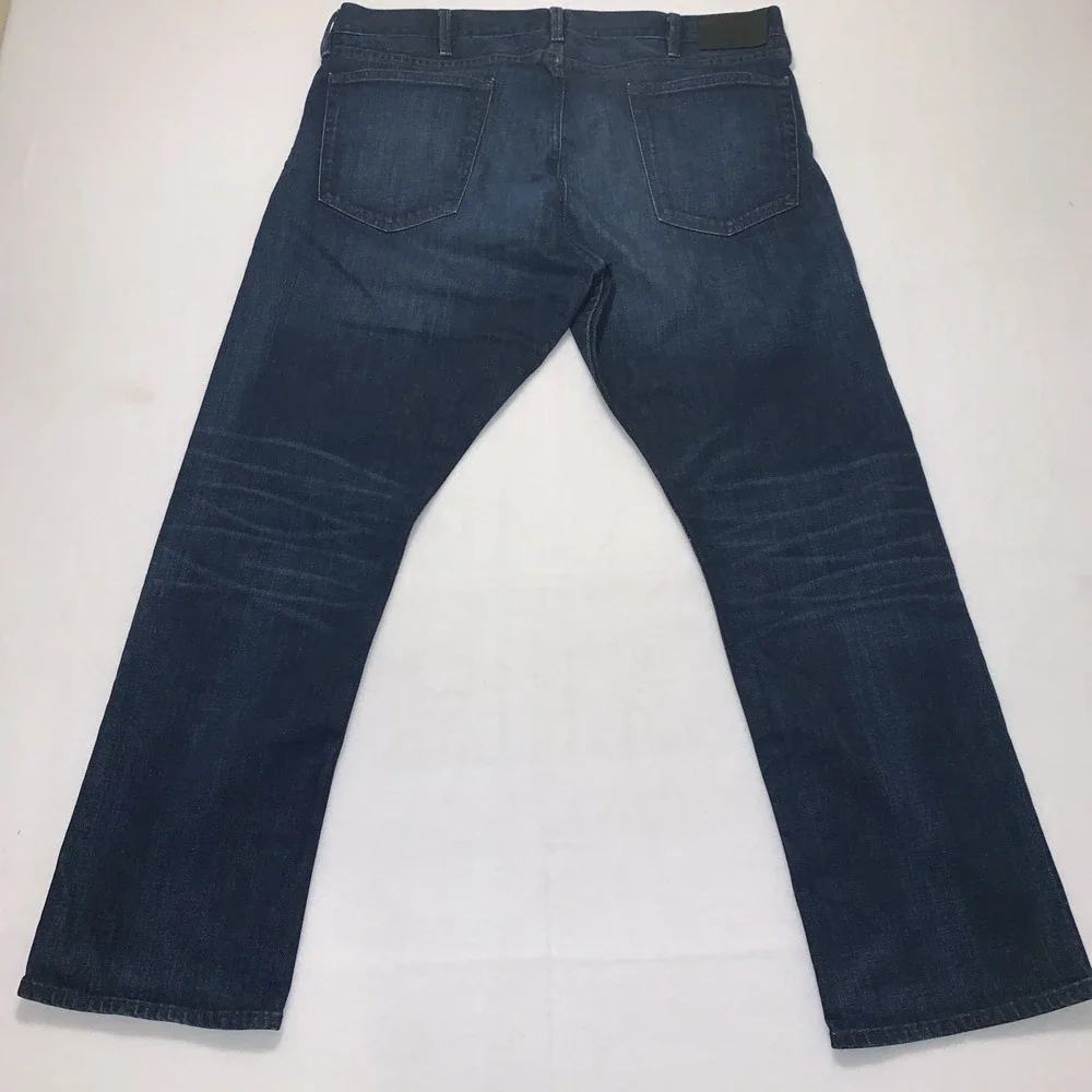 Polo Ralph Lauren The Varick Slim Straight Jeans Men's 38x30 Blue Denim Whiskers